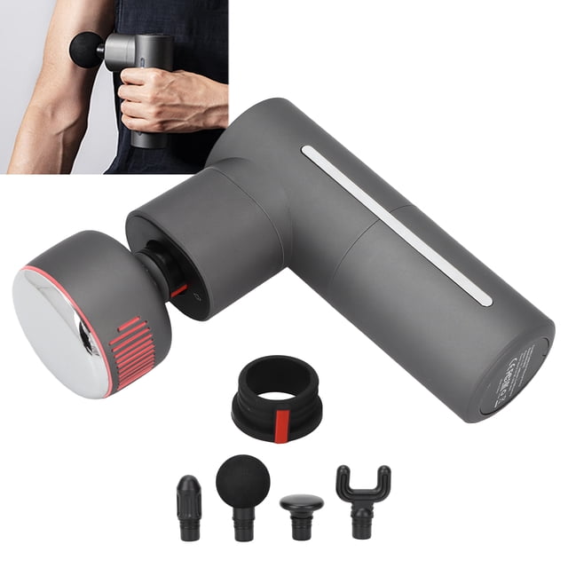 Mácina de Masaje de Fascia, Alivio de Bajo Ruido para Aliviar la Compresa de la Pistola de Masaje de Fascia con 5 Cabezales de Masaje para la Oficina