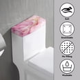 thumbnail image 3 of Renewold Marble Printed Toilet Tank Lid Cover, Stain-proof Protective Cover for Toilet Tank Lid, Fits Most Standard Toilets Tanks, Bathroom Decor Accessories, Pink, 3 of 6