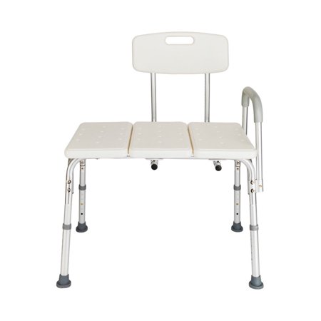 Zimtown Shower Transfer Bench with Adjustable Backrest Medical Bath Shower Chair