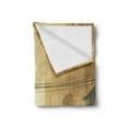 thumbnail image 2 of Retro Soft Flannel Fleece Throw Blanket, Acyrlic Style Vintage Old City Street View Historic Landscape Theme Sepia Scenery, Cozy Plush for Indoor and Outdoor Use, 50" x 60", Sand Brown, by Ambesonne, 2 of 5