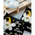 thumbnail image 2 of Pack of 2 Outdoor Pillow Covers, Bee Lieve In Yourself Gnomes Sunflower Black Waterproof Square Throw Pillowcase Cushion Decorative Pillow Covers for Couch Patio Tent, 16x16 in, 2 of 6