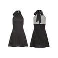 thumbnail image 2 of Argulvti Robe Courte pour Femmes à Col Licou, Imprimé à Pois, Sans Manches, Dos Ouvert, Robe Trapèze pour Quotidien, Fête, Boîte de Nuit, 2 of 9