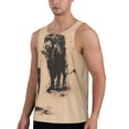 thumbnail image 2 of Logiee Child And Lion Sketch Print Men's Workout Tank Top,Quick Dry Workout Tank Top,Gym Muscle Tee,Fitness Bodybuilding Sleeveless T Shirt-4X-Large, 2 of 7