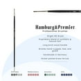 thumbnail image 2 of Creative Mark Hamburg Premiere Professional Oil Painting Brushes - Bright #2 Oil Paint Brush - Handmade in Germany, Natural & Synthetic Hair Blend, Long Triple-Lacquered Birch Handle, 2 of 7