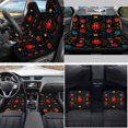 thumbnail image 2 of Yuyamidu 15pcs Ladubug Car Seat Cover Full Set with Floor Mats Colorful Flower Steering Wheel Cover Seat Belt Covers Cup Coasters Handbrake Cover Set, 2 of 6