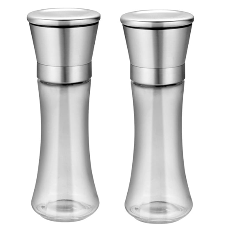 Chamat Salt and Pepper Grinder SetPepper Grinder,Clear Glass Salt and