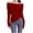 Red, variant on TINZ Off The Shoulder Collarbone Long Sleeved One Shoulder Knit Sweater Women's Spring And Autumn One Neck Undershirt And Top Mens Comfy Sweater Straight Outta Cold Soft Sweatshirt