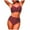 Wine, variant on COMVALUE Women's High Waisted Twist Front Bikini Sets Matel Tummy Control Swimsuits V Neck Bathing Suit (Dark Green, M)