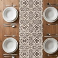 thumbnail image 4 of Table Runner 60 Inches Long for Kitchen Dining, Brown Flowers Dresser Scarf Farmhouse, Dining Table Decorations for Wedding/Parties, Vintage Country Abstract Floral Patterned 13 x 60 In, 4 of 8