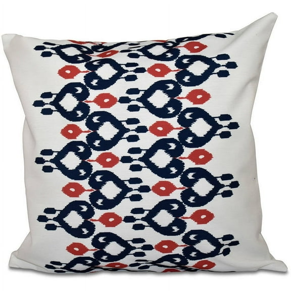 Simply Daisy 16" x 16" Boho Chic Geometric Outdoor Pillow, Orange