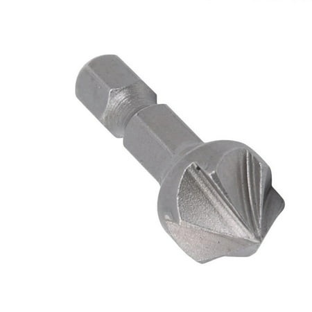 

Six Flute 90 Degree Countersink Drill Bit Chamfer Bit Hex Carpentry Remove Bur