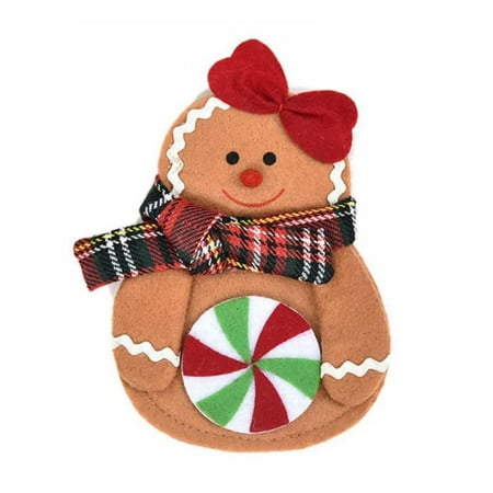 

[Clearance!]Fork Bags Dinnerware Portable Printed Cartoon Dolls Fork Spoon Steak Sets Tableware Christmas Decoration