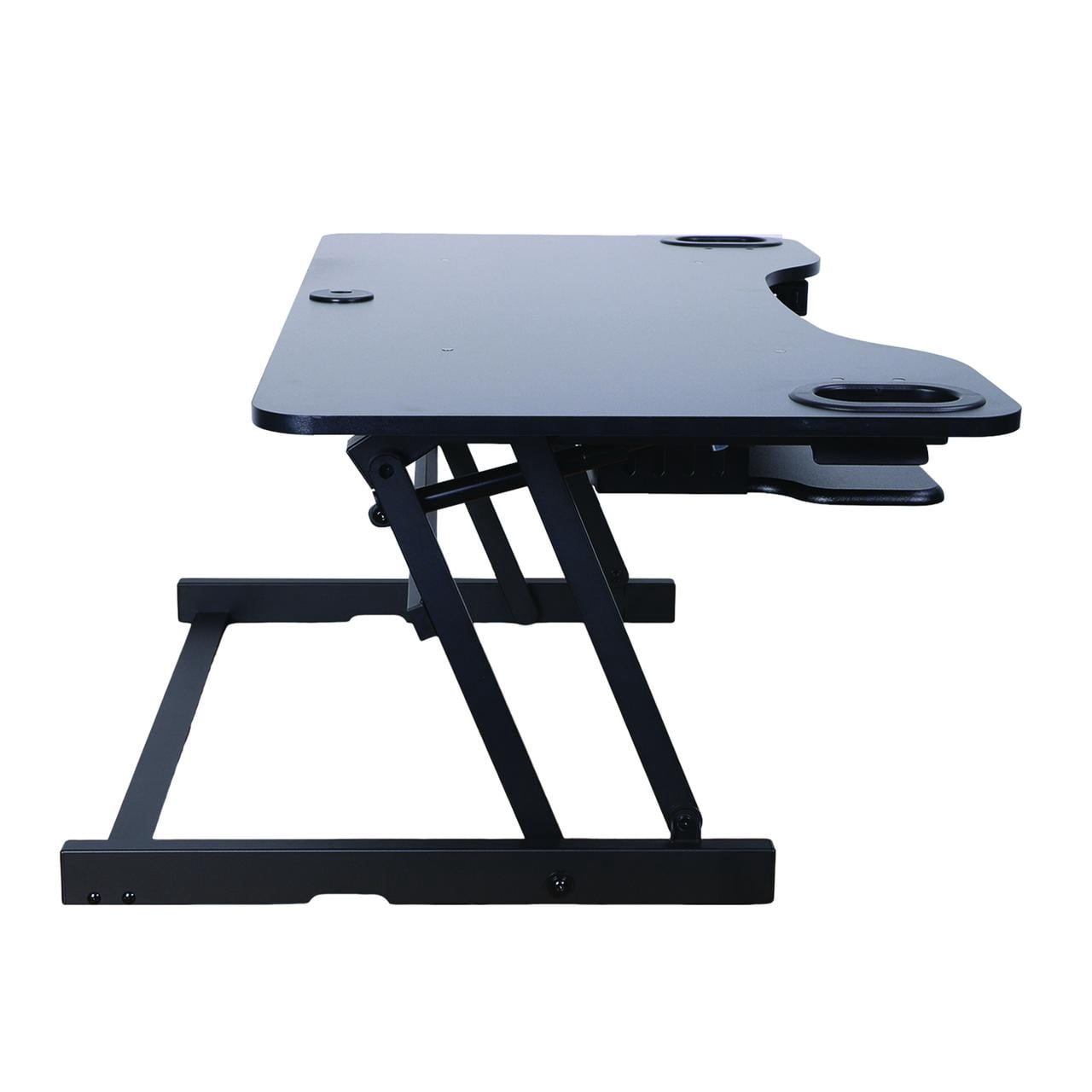 Rocelco 45" Height Adjustable Standing Desk Converter with Dual Piston in Black