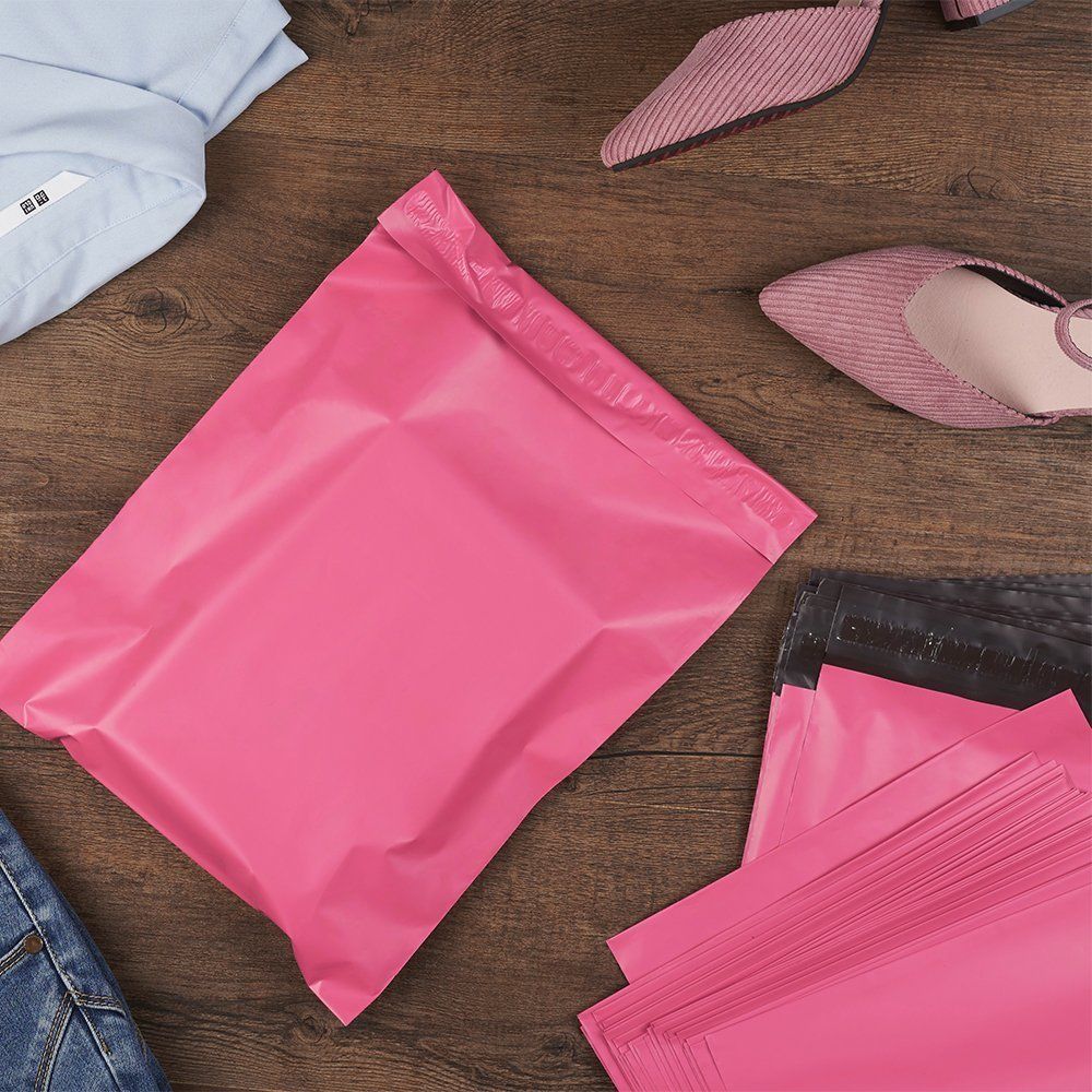 200 Poly Mailers 14.5x19 Shipping Bags Plastic Packaging Mailing Envelope Pink