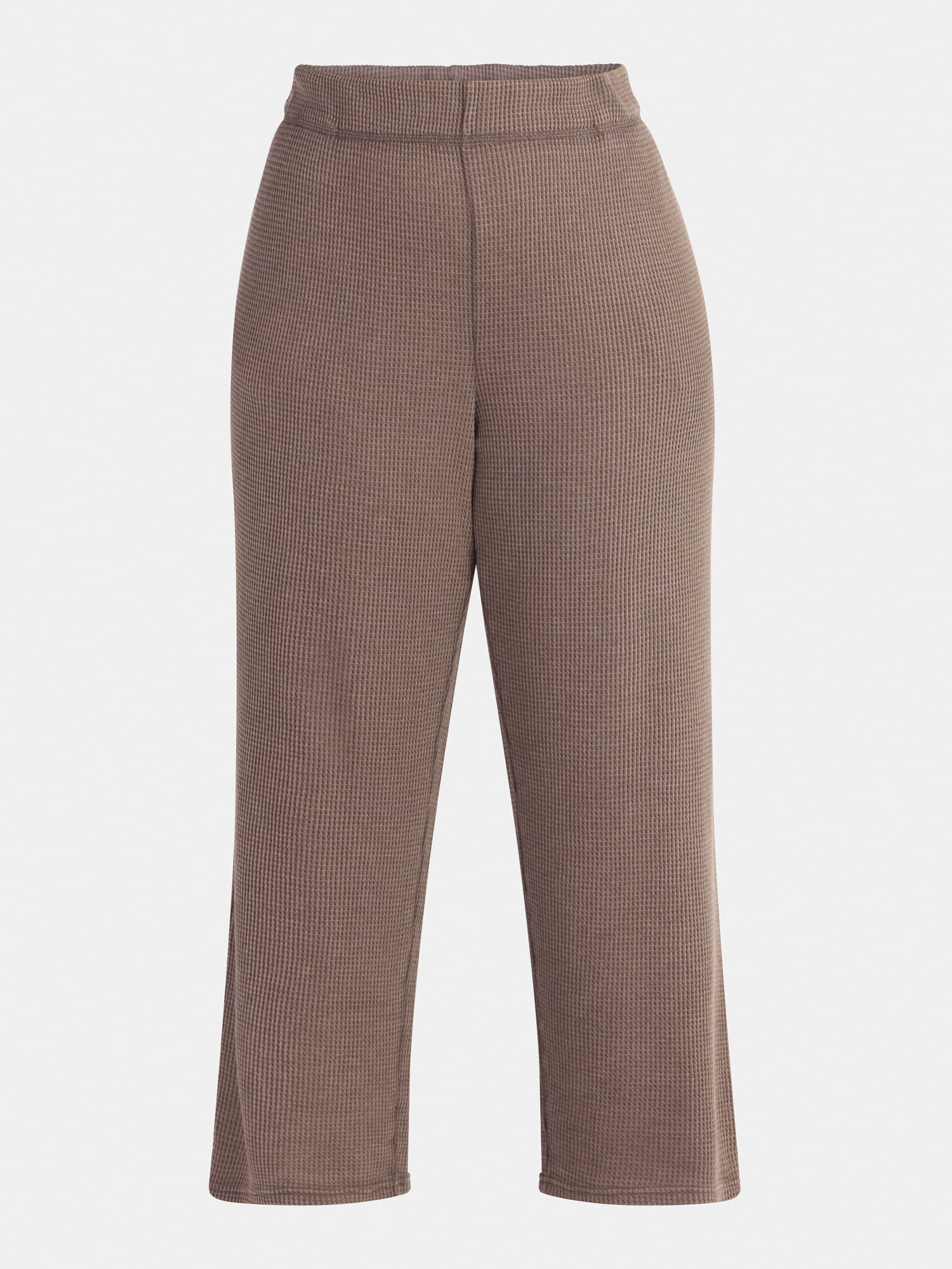 Terra & Sky Women's Plus Size Waffle Knit Pants, Sizes 0X-5X