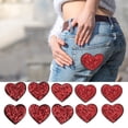 thumbnail image 4 of 10 Uds. Parche de corazón rojo DIY costura algodón planchado parche bordado apliques para coser vestidos de boda regalos bolsas, 4 of 12