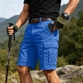 thumbnail image 6 of longantii Cargo Shorts for Men Relaxed Fit Resistant Work Hiking Shorts Multi Pockets Plus Size Outdoor Tactical Short Pants Dark Blue 2XL, 6 of 8