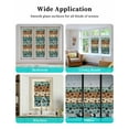 thumbnail image 6 of Window Privacy Film Dog Claws Stained Glass Window Film Decorative Sun Block Window Cover Black Cat Pets Printed Teal Brown Wood Grain Window Clings Static Adhesive Sticker for Bathroom 35.4"x78.7", 6 of 7