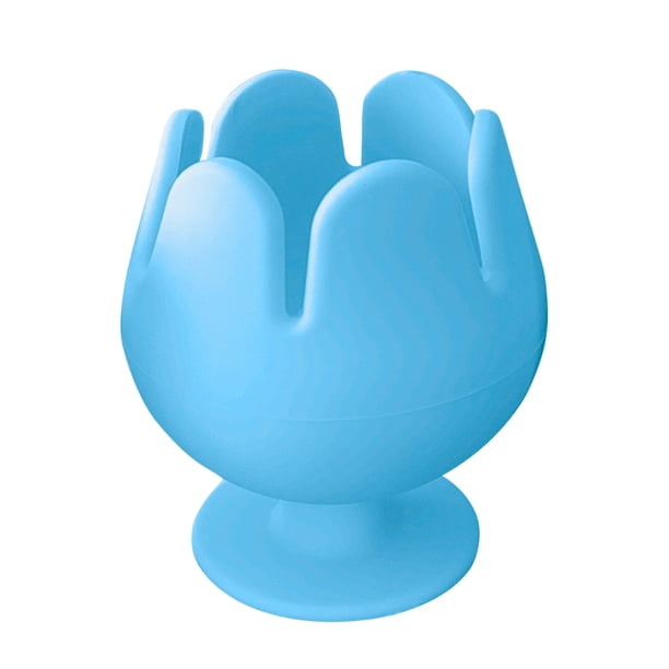 Recolector de desechos de silicona para costura, recolector de deshierbe, decoración artesanal, caja de almacenamiento de chatarra de escritorio, azul sidaley HA004409-03