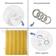 thumbnail image 5 of Yellow Bathroom Shower Curtains with 12 Hooks Polyester Waterproof Shower Curtain for Stalls and Bathtubs Modern Minimalist Solid Color Art Decorative Bathroom Privacy Curtain 48x72 Inches, 5 of 9