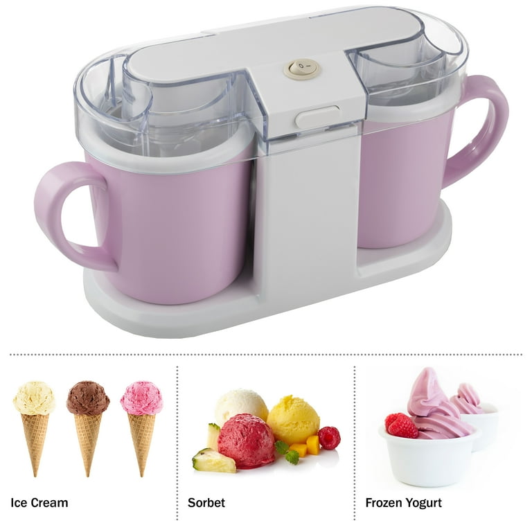Free Shipping Classic Cuisine 2QT Ice Cream Maker for Sorbet Gelato and Frozen Yogurt Walmart