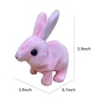 thumbnail image 3 of ​7.3in Interactive Electronic Bunny Stuffed Animal - Battery Powered Hopping Toy with Chirping Sounds | Sensory Learning Gift for Toddlers (Batteries Not Included)​​ Pink, 3 of 5