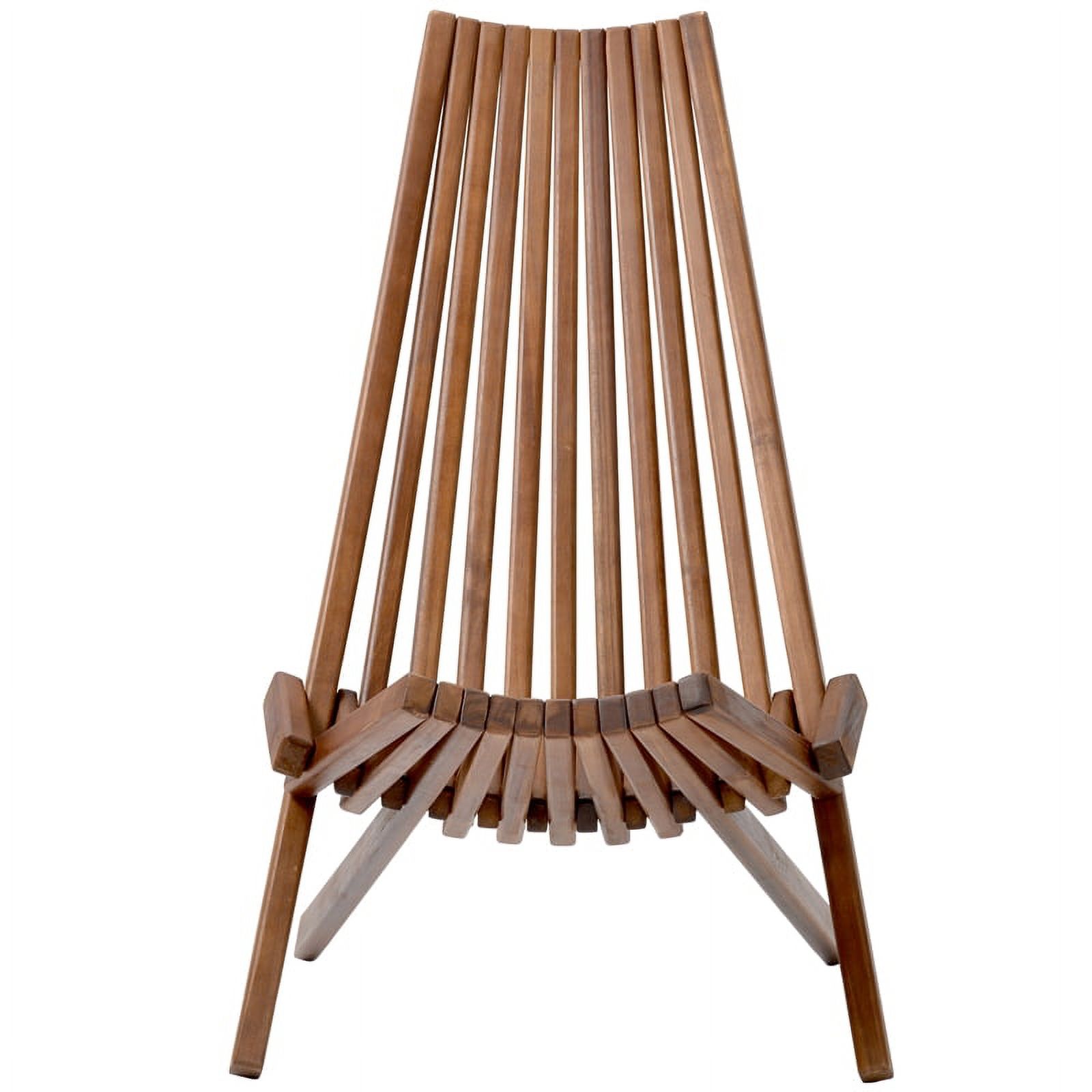 CRO Decor Folding Garden Chairs Acacia Wood Lounge Chair Yard Balcony Furniture - image 5 of 10