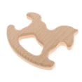 thumbnail image 4 of 2 Mordedores De Madera Natural Para Bebé, Juguete Para Dentición, Caballo De Madera Para Regalo Yinane Colgante mordedor de madera, 4 of 8