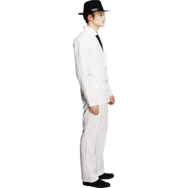 Fever Gangster Costume Adult White Fever Gangster Costume Adult White