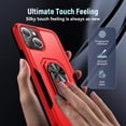 thumbnail image 5 of iPhone 13 Mini Case, iPhone 13 Mini Case with Kickstand,[Military Grade Shockminiof][Dual Layer Heavy Duty Drop miniof] Phone Case, Phone Case for iPhone 13 Mini - Red & Black, 5 of 12