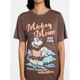 thumbnail image 3 of Mickey Mouse Women's Washed Graphic Tee with Short Sleeves, 3 of 5