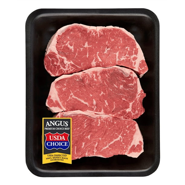 Beef Choice Angus New York Strip Steak Family Pack, 1.53 2.63 lb