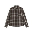 thumbnail image 2 of Stamzod Mens Dress Shirts Fashion Plaid Pritned Turndown Long Sleeve Shirt Casual Oversized Button Down Shirt Men Clothing Coffee-8 XXXXL, 2 of 9
