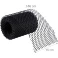thumbnail image 4 of 4x Malla para canalones 40 clips de fijación, 6 m de largo, Plástico, Protección antihojas muertas, 15 cm de ancho, Práctico, Negro, 4 of 5