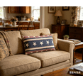 thumbnail image 4 of Luckky Patriotic Flag Lumbar Throw Pillow,Red White Blue Decorative Cushion,Independence Day Accent Pillow,Soft Waist Support Pillow for Sofa,Couch, Bedroom,4th of July Home Decor, 4 of 6