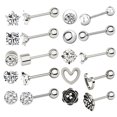 thumbnail image 3 of Pendientes de circonita con forma de hueso para la oreja y para uñas, joyería para piercing en línea, 3 of 5