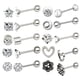 thumbnail image 4 of Pendientes de circonita con forma de hueso para la oreja y para uñas, joyería para piercing en línea, 4 of 5