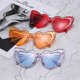 thumbnail image 4 of Love Heart Shaped Sunglasses Women Big Frame Fashion Cute Sexy Retro Cat Eye Vintage Sunglasses Uv400 Protection Unisex 01 Wine red none, 4 of 5