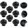 thumbnail image 1 of WHAMVOX 8pcs Pipe Union Fittings Water Pipe Fitting Black PE Water Flow Control, 1 of 6