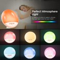 thumbnail image 4 of LED simulation Sunrise natural wake-up light simulation sunset with sleep light alarm clock touch colorful bedside night light, 4 of 5
