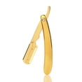 thumbnail image 1 of Vintage Gold-Plated Manual Razor for Men - Multi-Purpose Shaving Tool for Beard, Eyebrows & Hair Grooming - Classic Handheld Shaving Blade, 1 of 6