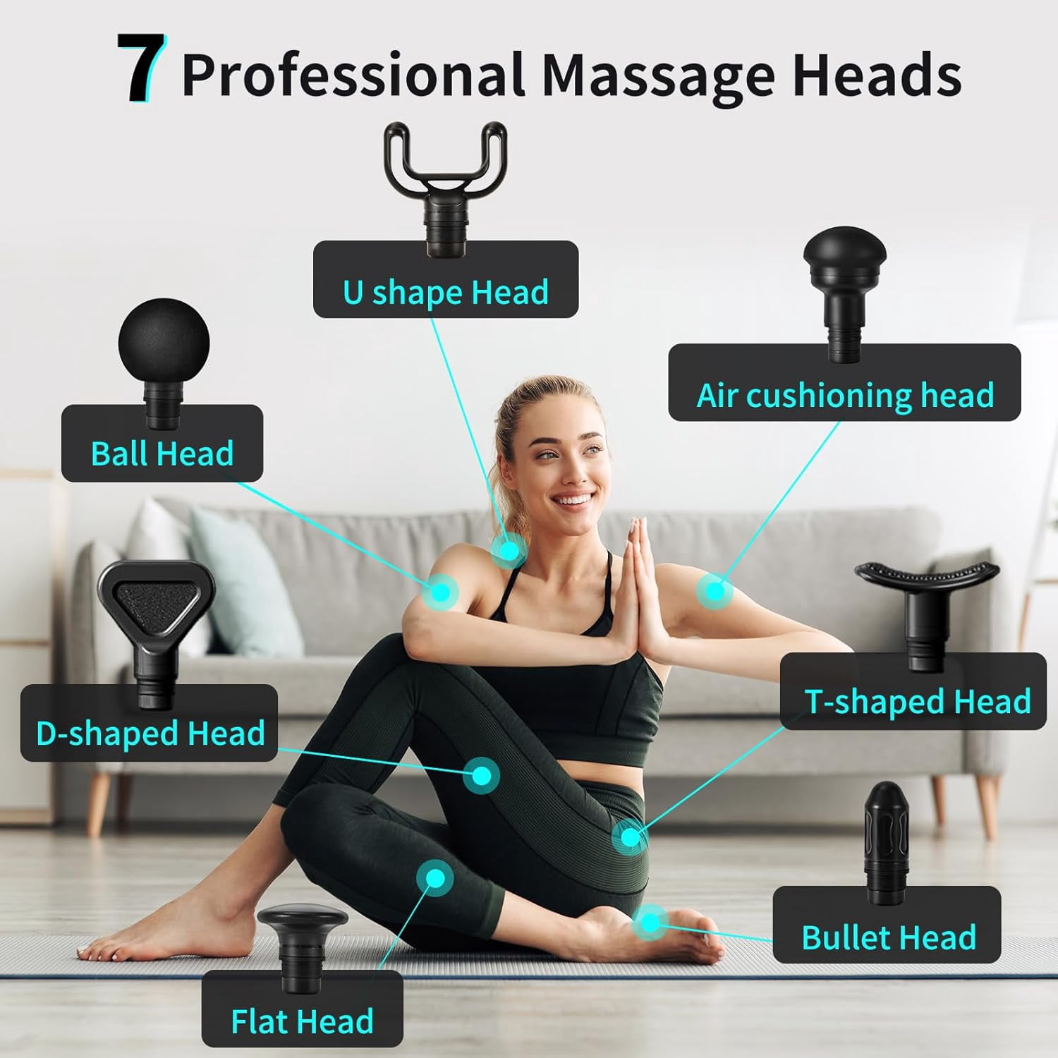 Arboleaf Deep Tissue Massage Gun with 6 Speeds and LED Touch Screen for Muscle Pain Relief
