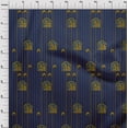thumbnail image 3 of oneOone Cotton Jersey Medium Blue Fabric Chevron|Floral & Women Block Quilting Supplies Print Sewing Fabric By The Yard 58 Inch Wide, 3 of 4