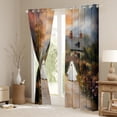 thumbnail image 3 of Manfei 3D Ghost Blackout Curtains Set of 2 (52x84 Each) for Kids, Vintage Halloween Window Curtains, Countryside Road Curtains and Drapes, Curtains and Drapes Decor, 3 of 6