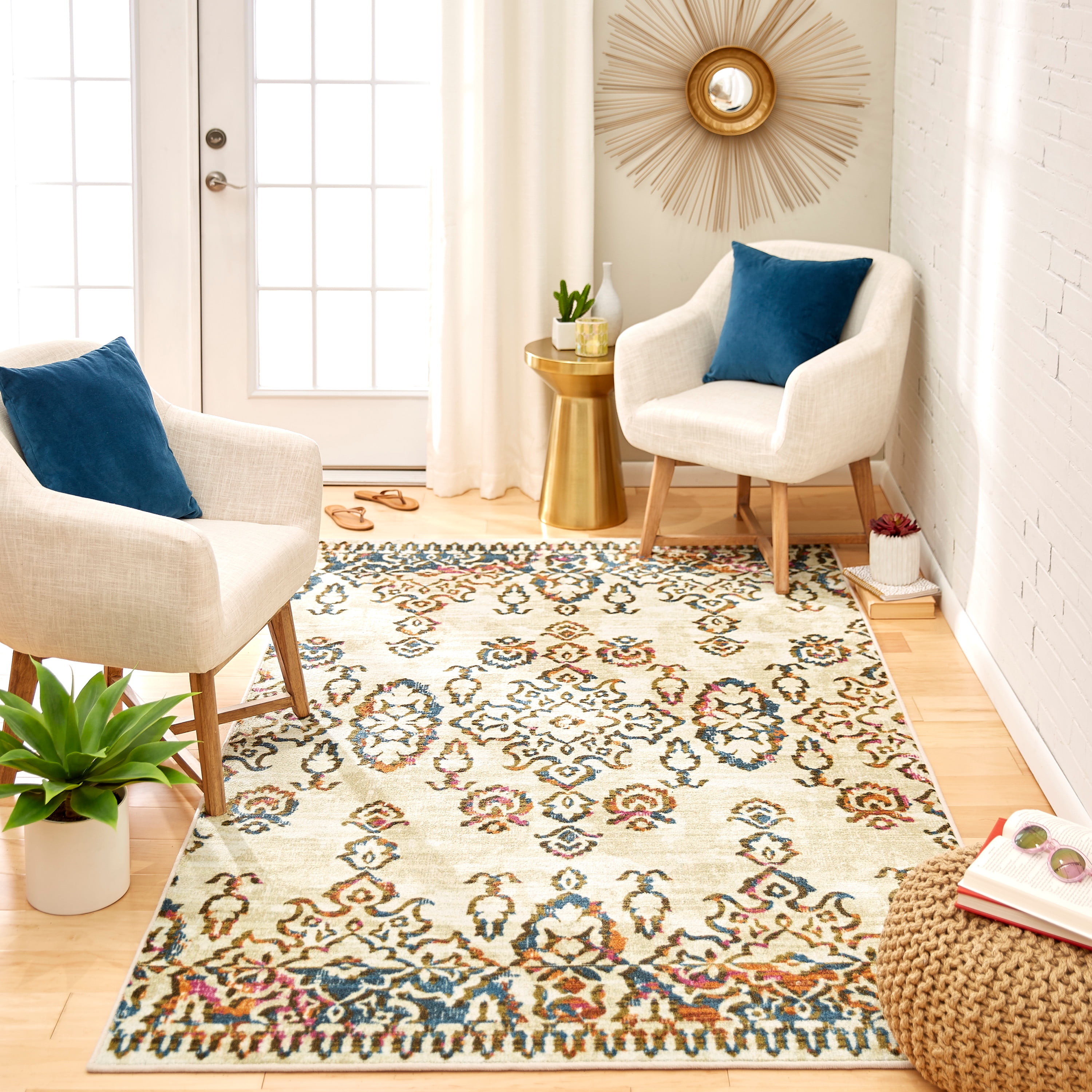 Mohawk Home Prismatic Amaryllis Multi Contemporary Ornamental Oriental