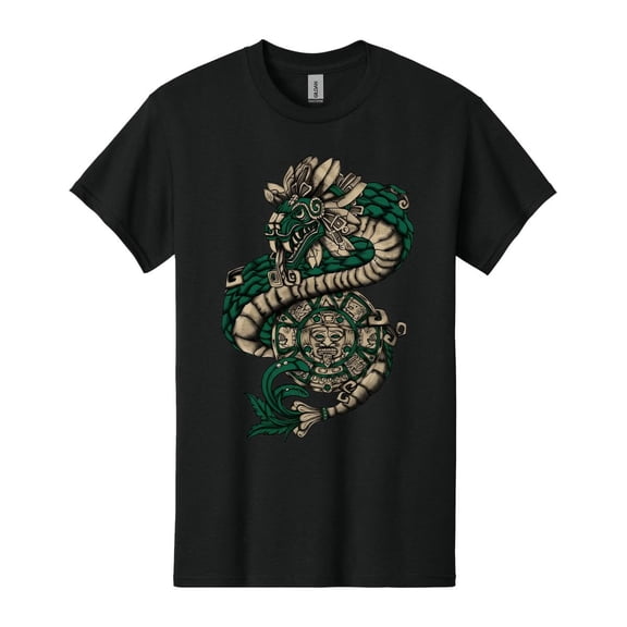 Mexico Aztec Calendar T-shirt, Mexico Quetzalcoatl T-shirt, Mexico Culture Shirt