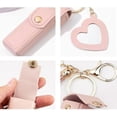 thumbnail image 5 of Lip Oil Keychain - Mirror & Oil 2-in-1, PU Leather Potable Lip Gloss Holder, Chapstick Holder Key Chain for Women & Girls (E), 5 of 6