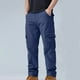thumbnail image 1 of Pantalones largos para hombre, pantalones de algodón, color liso, multibolsillos, pantalones cargo, pantalones de trabajo, pantalones cargo casuales, pantalones de pierna recta, pantalones vaqueros, p, 1 of 4