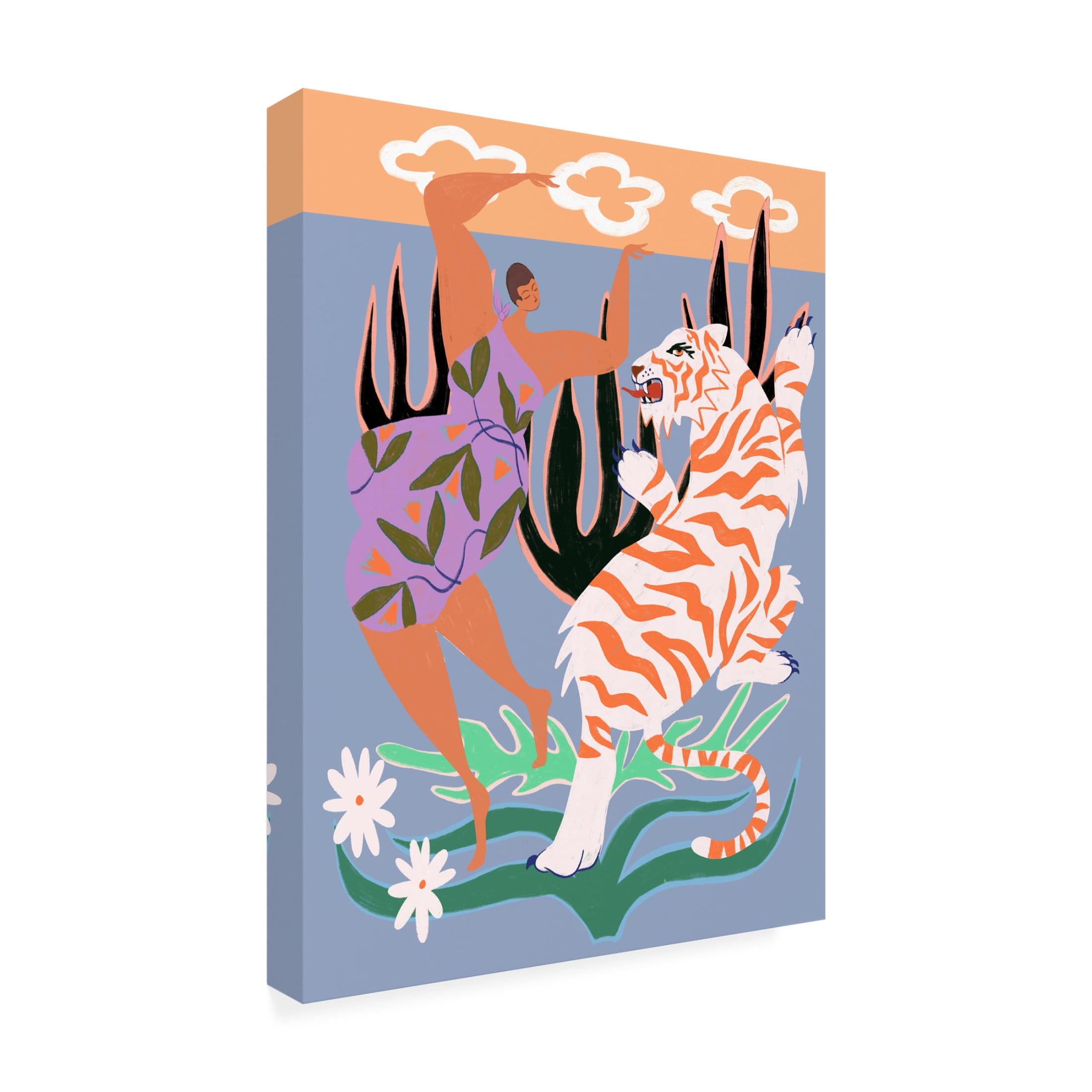 Trademark Fine Art Arty Guava  Hello Tiger Canvas Wall Art