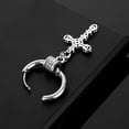 thumbnail image 5 of 1PC Stainless Steel Cross Arrow Earrings For Women Men Cool Punk Jewelry Piercing Circle Ear Buckle Dangle Earring Fashion Gifts, 5 of 10